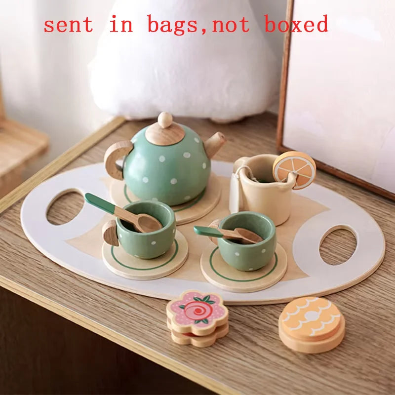 Wooden Afternoon Tea Set Toy | Kitchen Accessories Play for Kids