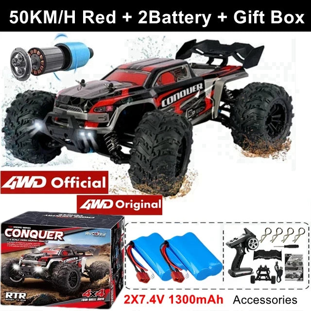 4WD Remote Control Car High-Speed 50-80KM/H Off-Road Buggy Truck