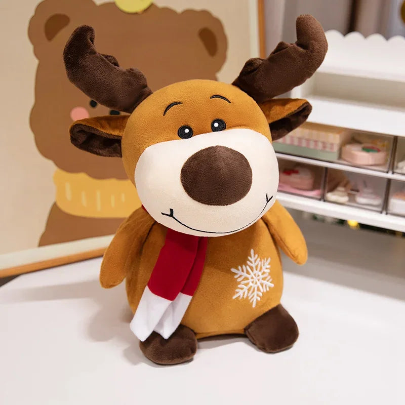 Cute Christmas Plush Toys – Santa, Elk, Snowman & Gingerbread Doll