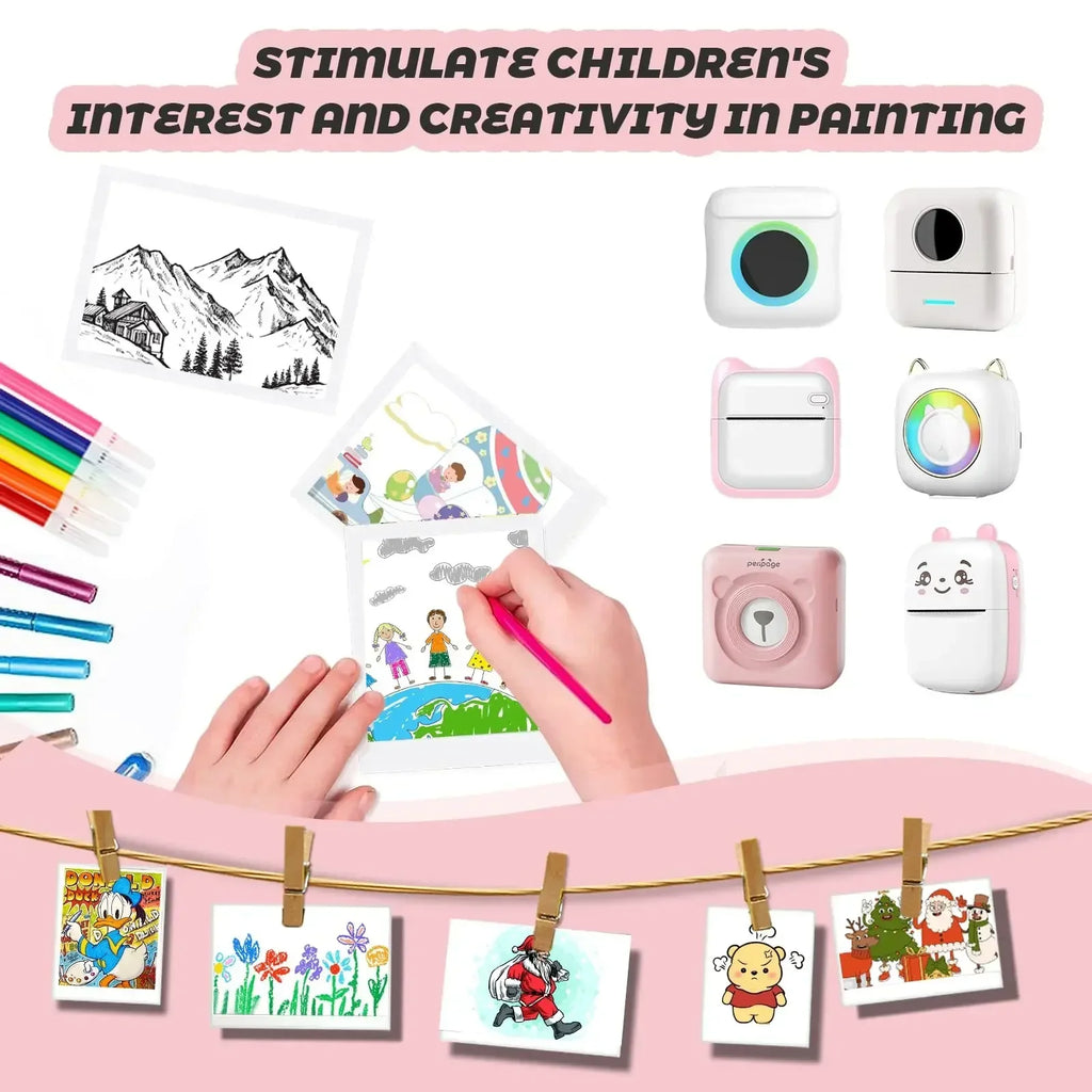 Mini Portable Thermal Label Printer – Self-Adhesive Sticker Printer