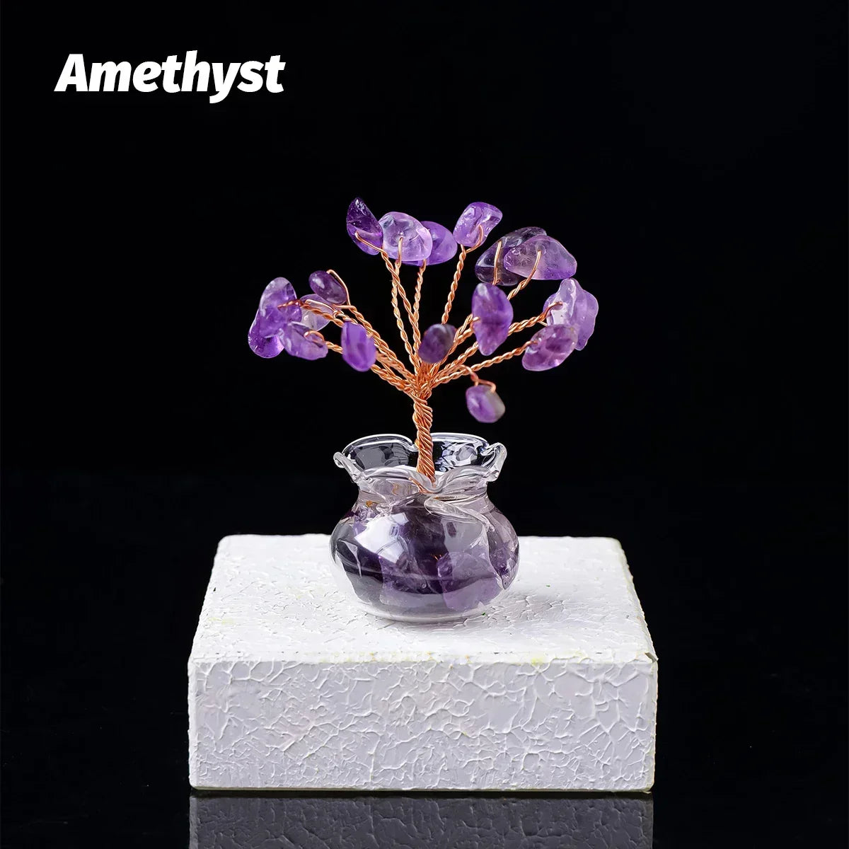 Crystal Tree of Life Healing Gemstone Bonsai Home Office Decor Gift