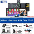 10.26" Portable CarPlay Screen – Wireless Car Stereo Touch Display