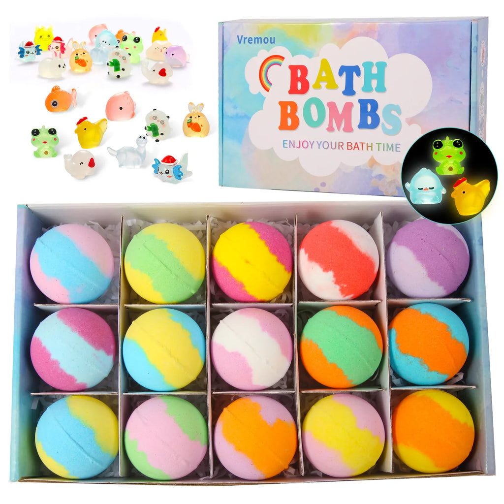 Bath Bombs for Kids – Natural Fizzy Surprise Bath Toys Inside