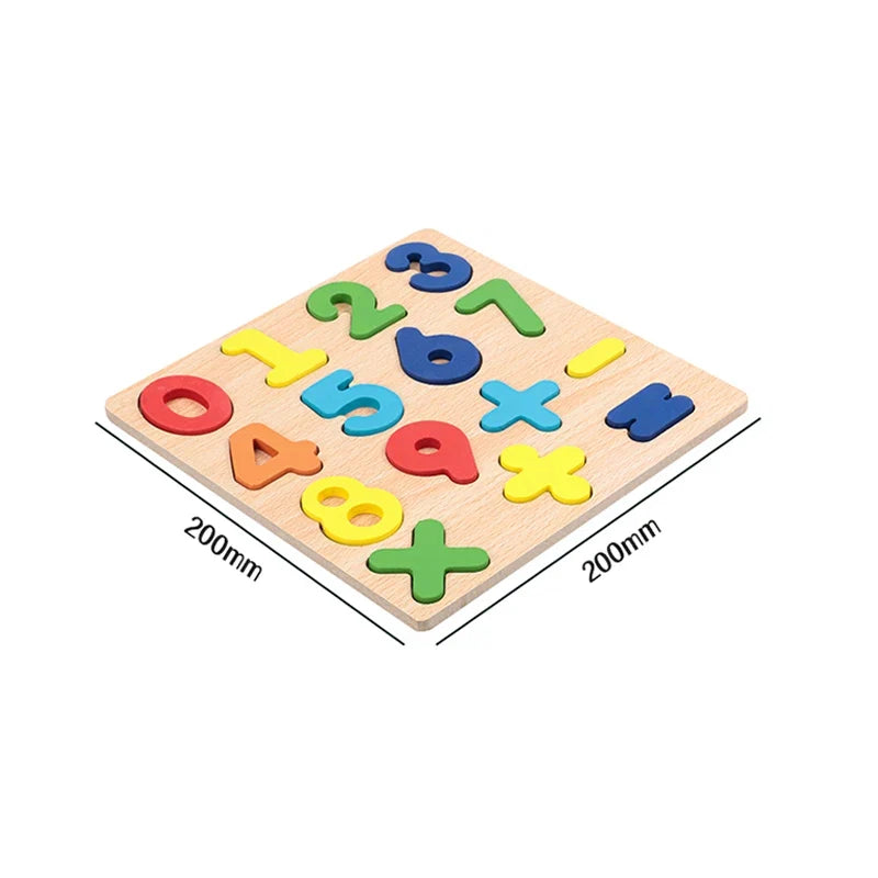 Wooden Alphabet & Number Puzzle | Montessori Learning Toy for Kids