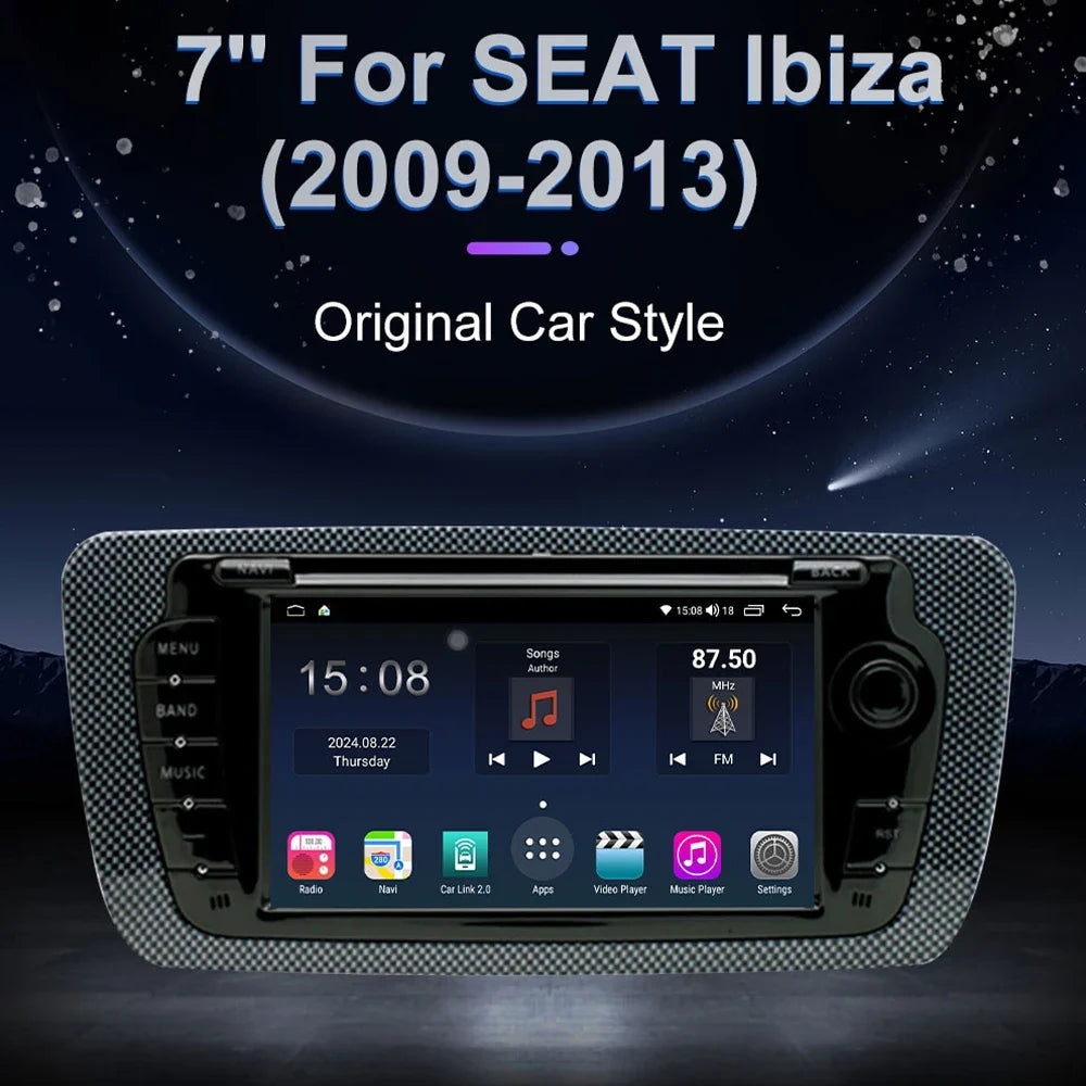 7" Touch Screen Car Stereo Head Unit for Seat Ibiza 2009–2013