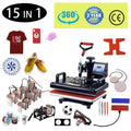 15-in-1 Heat Press Machine, Sublimation Combo for T-Shirts Mugs Caps Plates