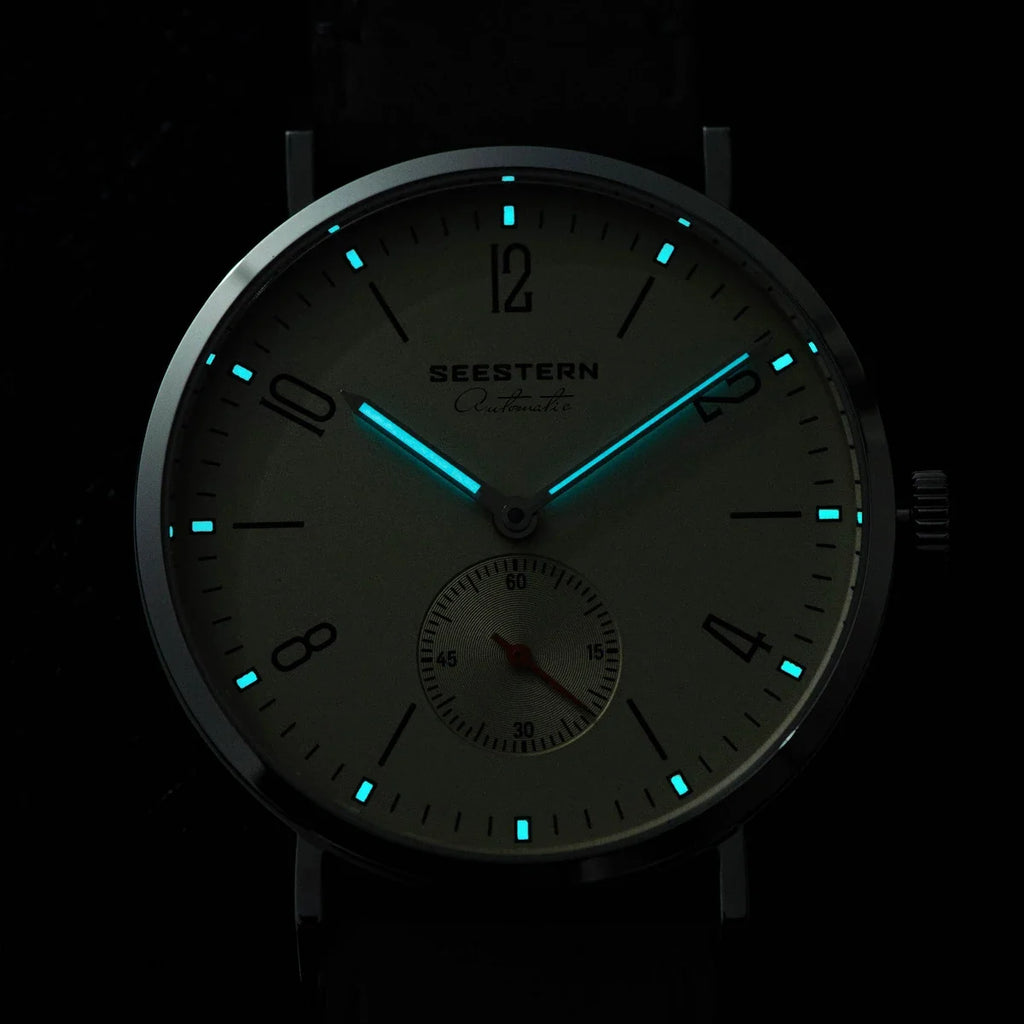 Men's Ultra-Thin Automatic Watch, Stainless Steel, Leather Band Business Watch