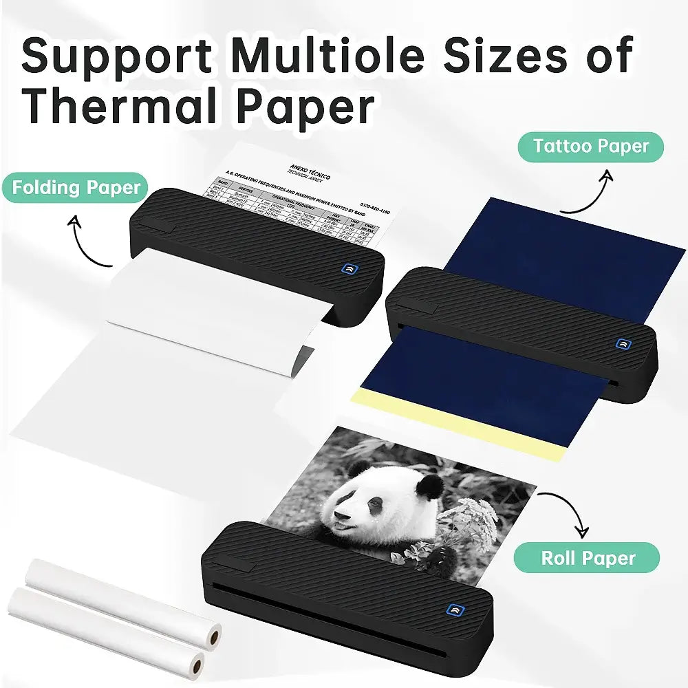 Portable A4 Thermal Printer – Bluetooth Wireless Mini Document Printer