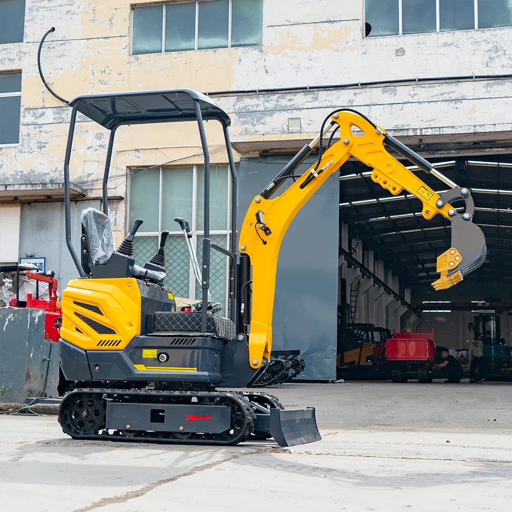 1 Ton Mini Excavator – Compact Micro Digger with Custom Colors for Greenhouse & Farm