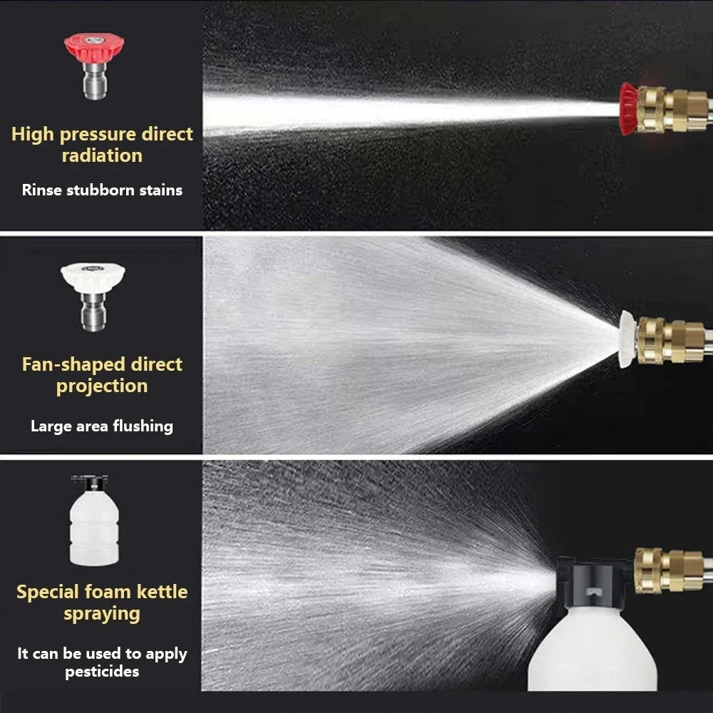 60Bar Cordless Pressure Washer – Portable High-Pressure Car Wash Spray Gun