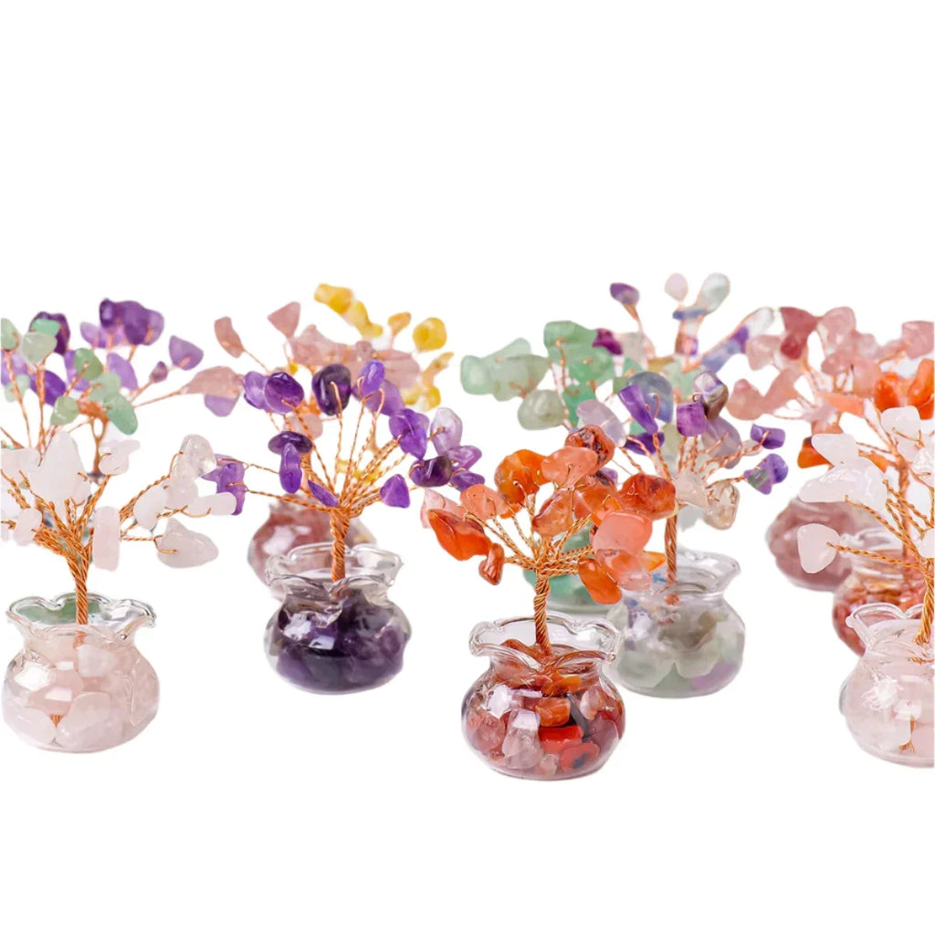 Crystal Tree of Life Healing Gemstone Bonsai Home Office Decor Gift