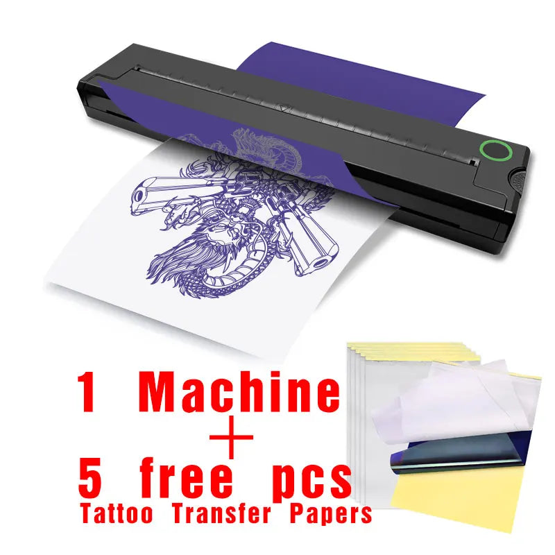 Portable A4 Thermal Printer – Wireless Tattoo Stencil & Document Printer