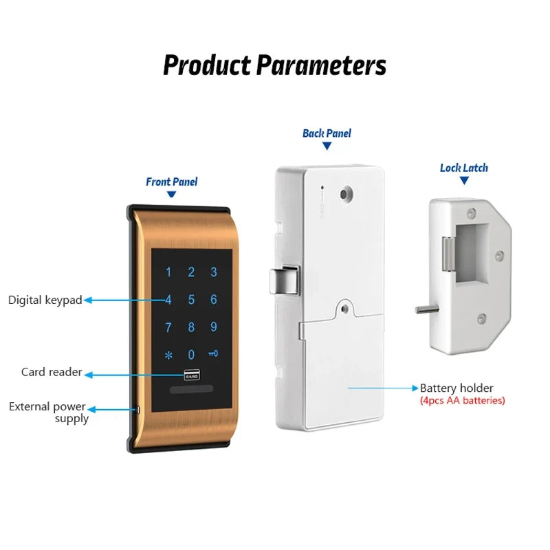 Electronic Keypad Cabinet Lock – RFID Locker Lock for Gym & Home