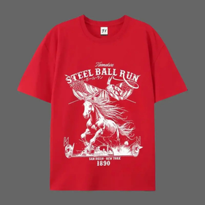 "SBR" Horse Racing American Flag T-Shirt – Retro Western Anime Style Graphic Tee, Unisex Cotton Shirt