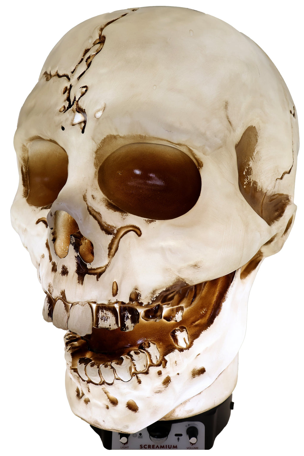 Giant Skull Animatronic Lamp Prop 20-Inch-Tall Heavy Duty Polyresin Halloween Decoration