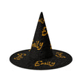 Personalized Halloween Witch Hat with Custom Name – Witch Costume Accessory for Adults & Teens