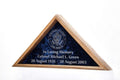 Flag Display Case w/Military Emblem - Includes 3 Lines of Text Personalization with 5'x9.5' flag