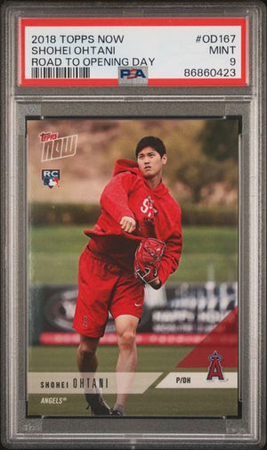 Graded 2018 Topps Now Shohei Ohtani #OD167 Rookie RC Baseball Card PSA 9 Mint
