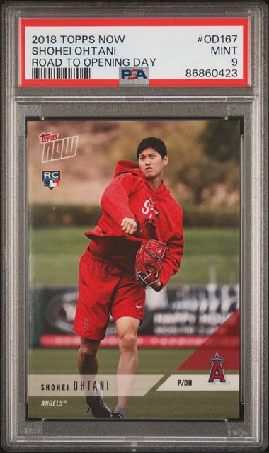 Graded 2018 Topps Now Shohei Ohtani #OD167 Rookie RC Baseball Card PSA 9 Mint