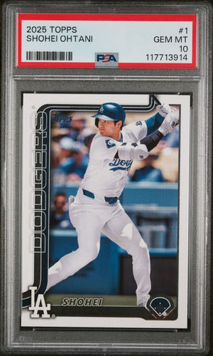 Graded 2025 Topps Shohei Ohtani #1 Baseball Card PSA 10 Gem Mint