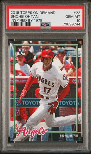 Graded 2018 Topps On Demand Shohei Ohtani #23 Inspired by 1978 Rookie RC Baseball Card PSA 10 Gem Mint