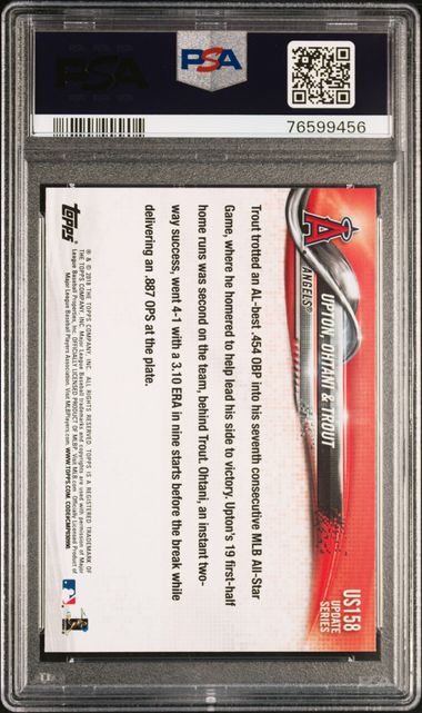 Graded 2018 Topps Update Shohei Ohtani #US158 Rookie RC Baseball Card PSA 10 Gem Mint