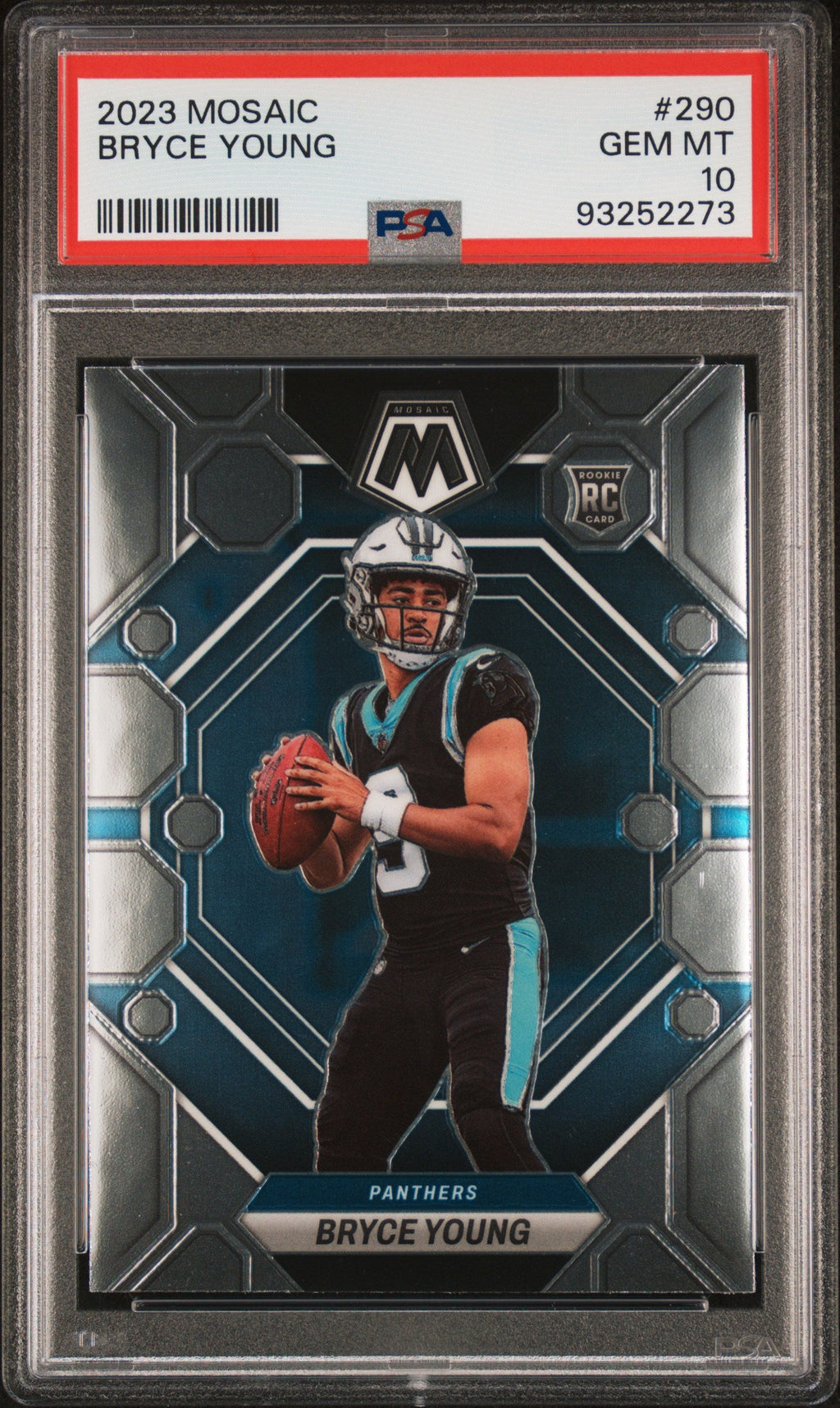 Graded 2023 Panini Mosaic Bryce Young #290 Rookie RC Football Card PSA 10 Gem Mint