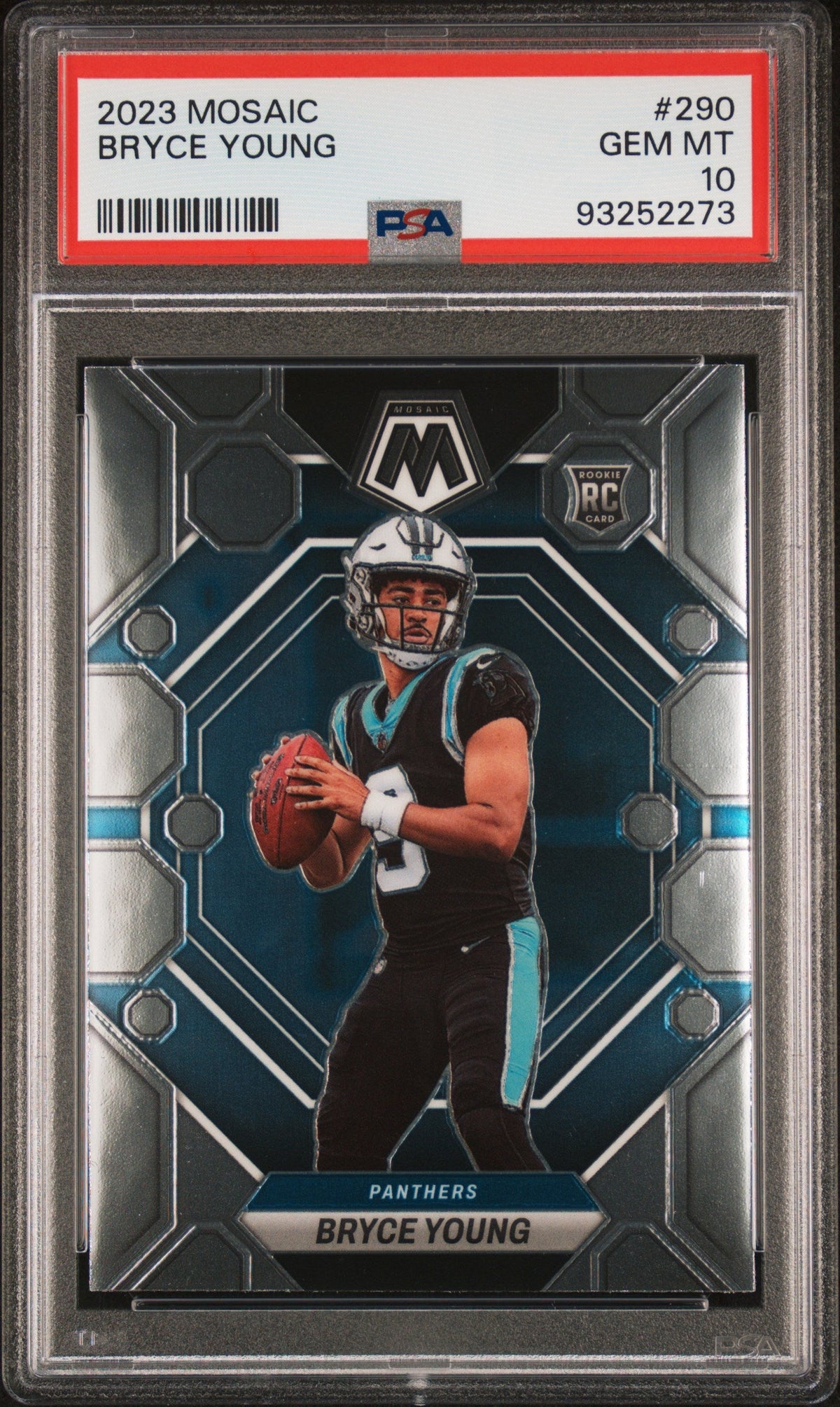 Graded 2023 Panini Mosaic Bryce Young #290 Rookie RC Football Card PSA 10 Gem Mint