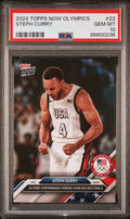 Graded 2024 Topps Now Olympics Steph Curry #22 Basketball Card PSA 10 Gem Mint