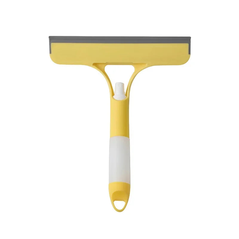 3-in-1 Window Cleaning Squeegee – Glass Mirror Wiper with Spray Bottle & Scrubber