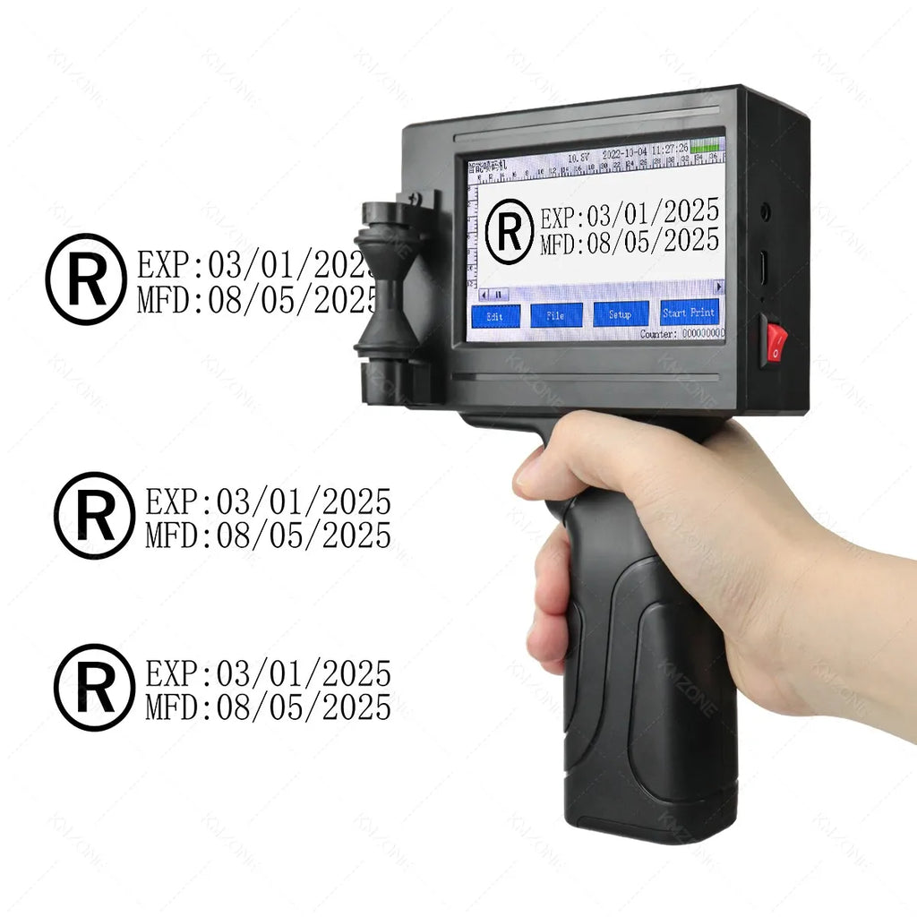 Portable Handheld Inkjet Printer, TIJ Coding Machine with Touch Screen