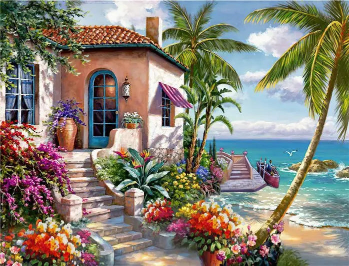 5D Diamond Painting Landscape House Full Drill DIY Embroidery Kit