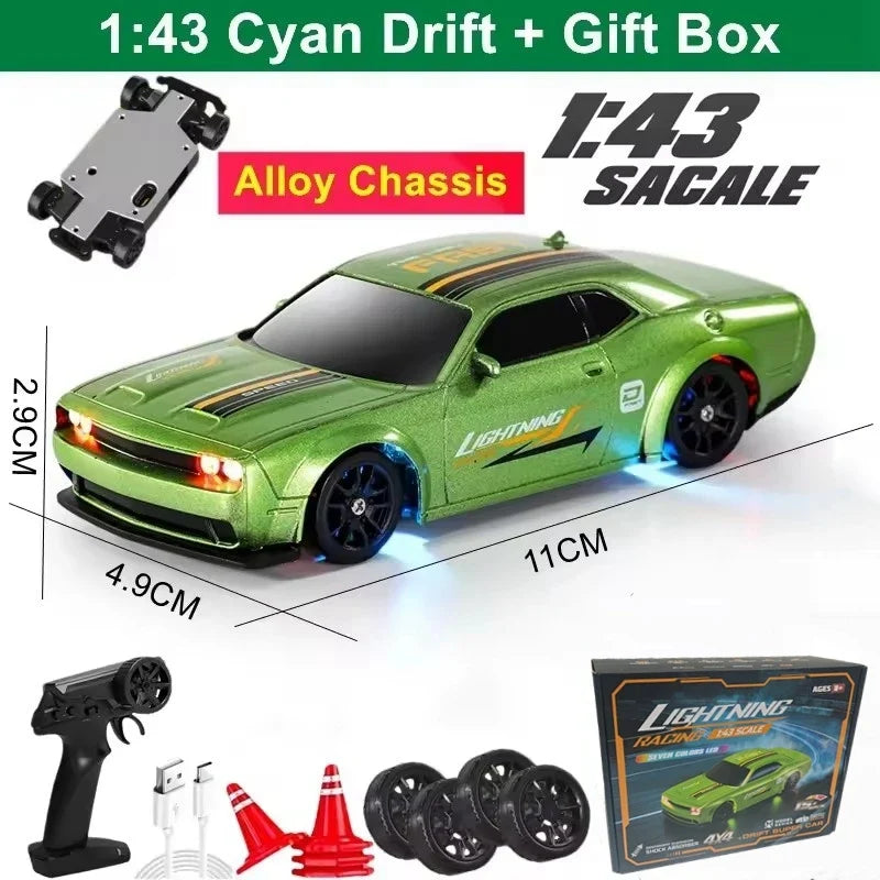 1/64 High-Speed Drift RC Car 4WD Remote Control Mini Racing Toy