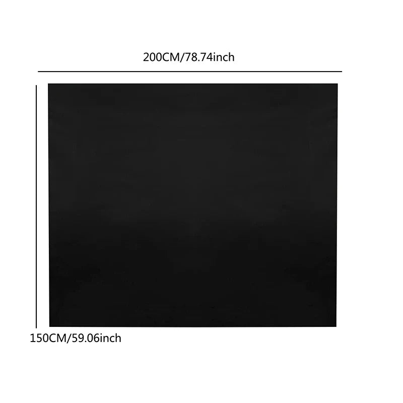 Removable Blackout Window Cloth, 100% Light Blocking Privacy Curtain