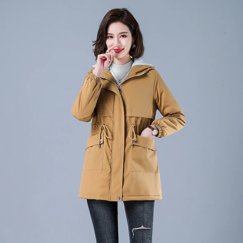Women's Winter Puffer Coat, Warm Cotton Hooded Casual Parka