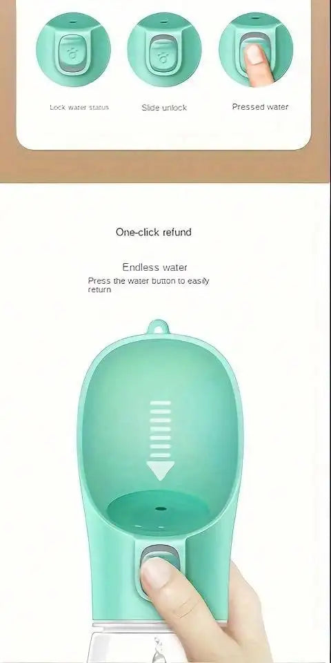 Portable Dog Water Bottle for Walking & Hiking