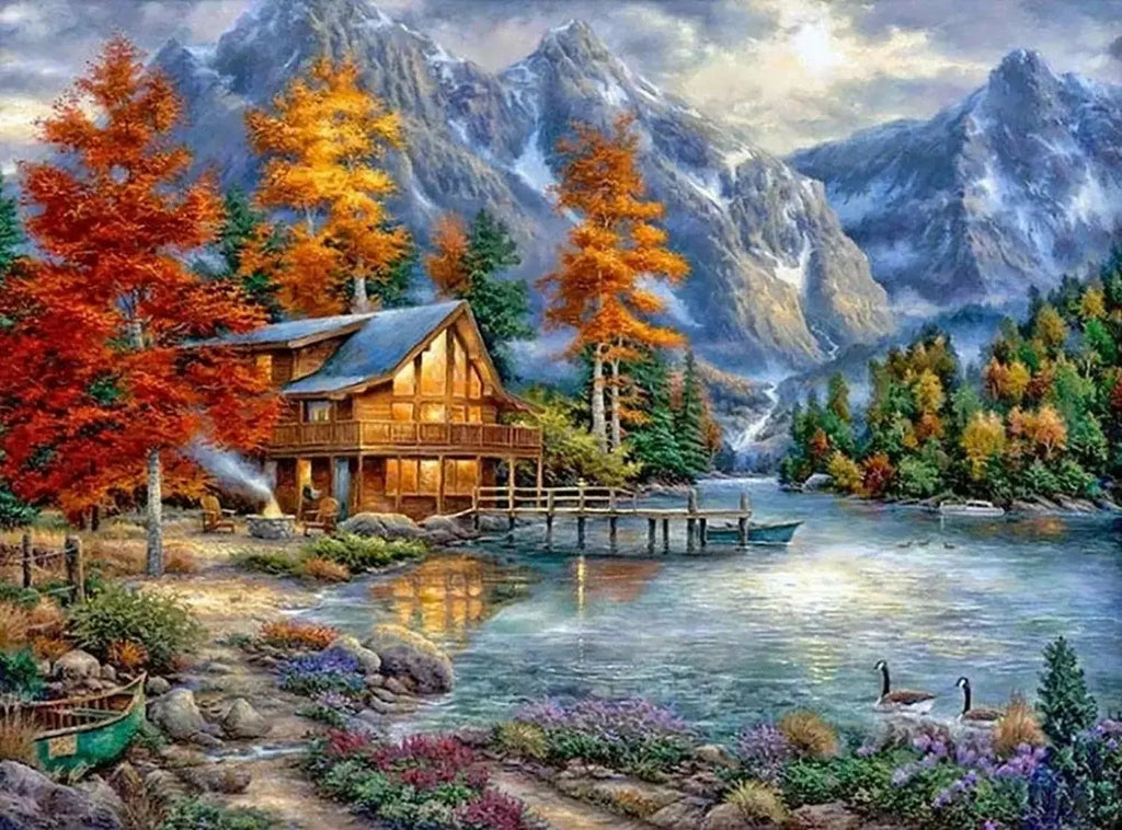 5D Diamond Painting Landscape House Full Drill DIY Embroidery Kit