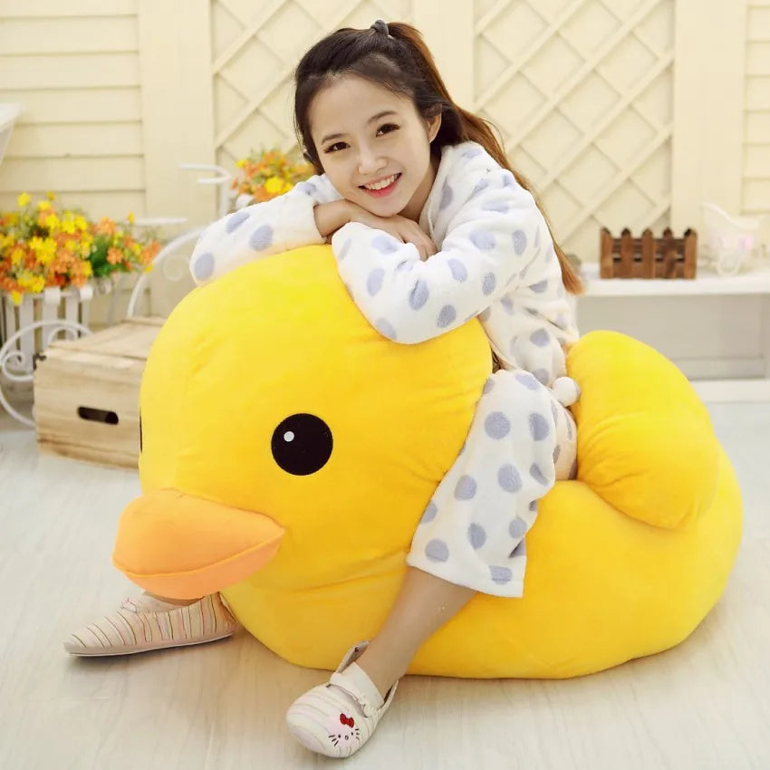 Kawaii Big Yellow Duck Plush – Cute Soft Mini Cartoon Stuffed Toy