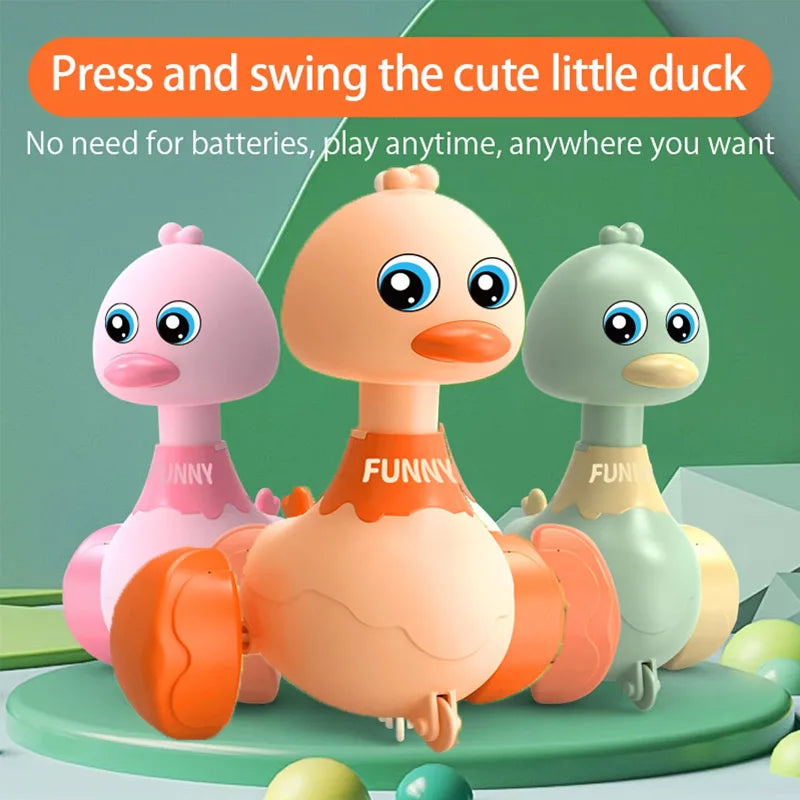 Baby Duck Pull Back Car – Cartoon Swing Toy for Toddlers Boys & Girls