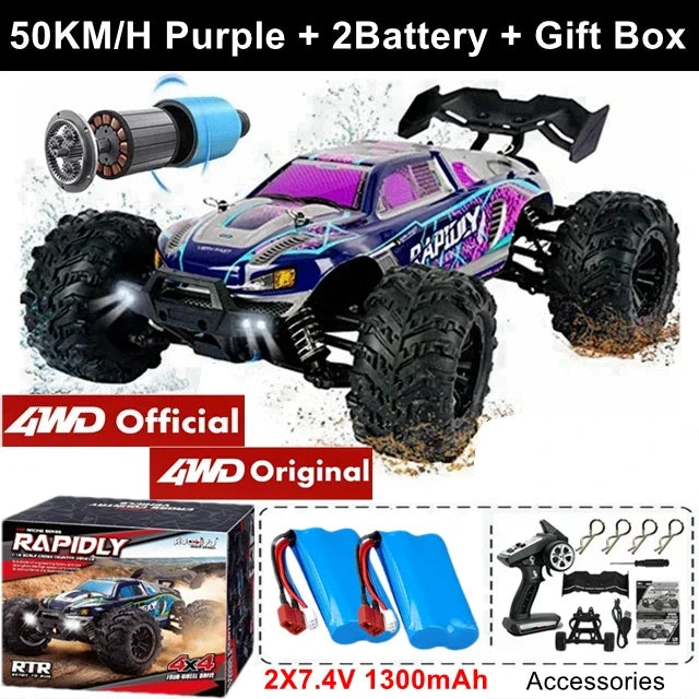 4WD Remote Control Car High-Speed 50-80KM/H Off-Road Buggy Truck