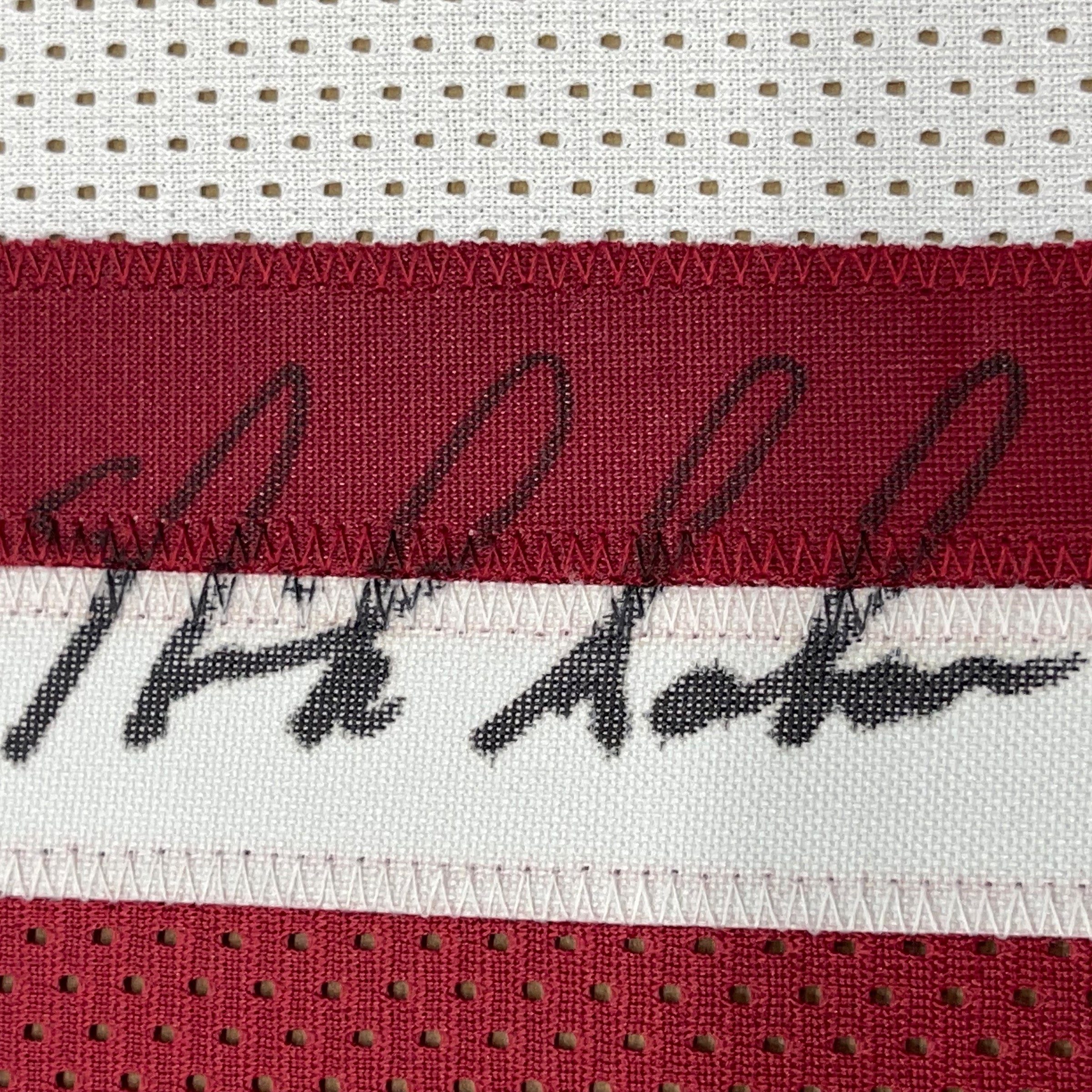 Framed Autographed/Signed Nick Saban 35x39 Alabama Split Pro Cut College Football Jersey PSA/DNA COA