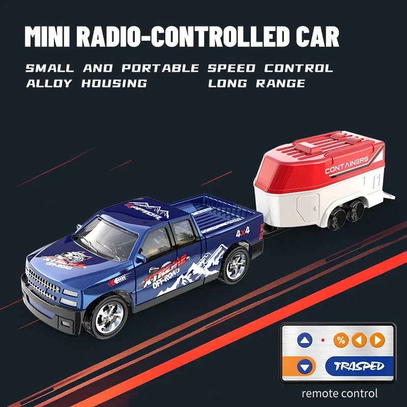 6601Green RC Car MINI Alloy 1/64 Remote Control Toy for Kids