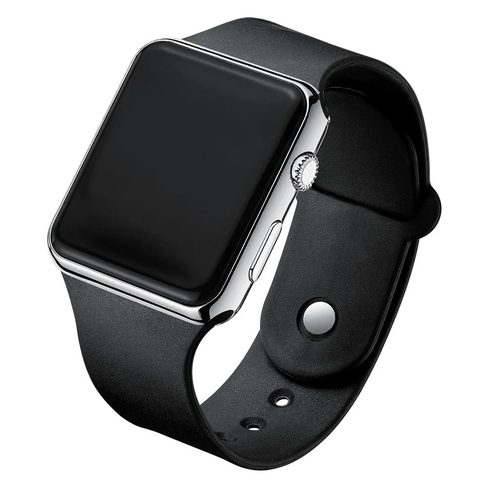 Unisex LED Digital Sport Watch – Black Silicone Wristband