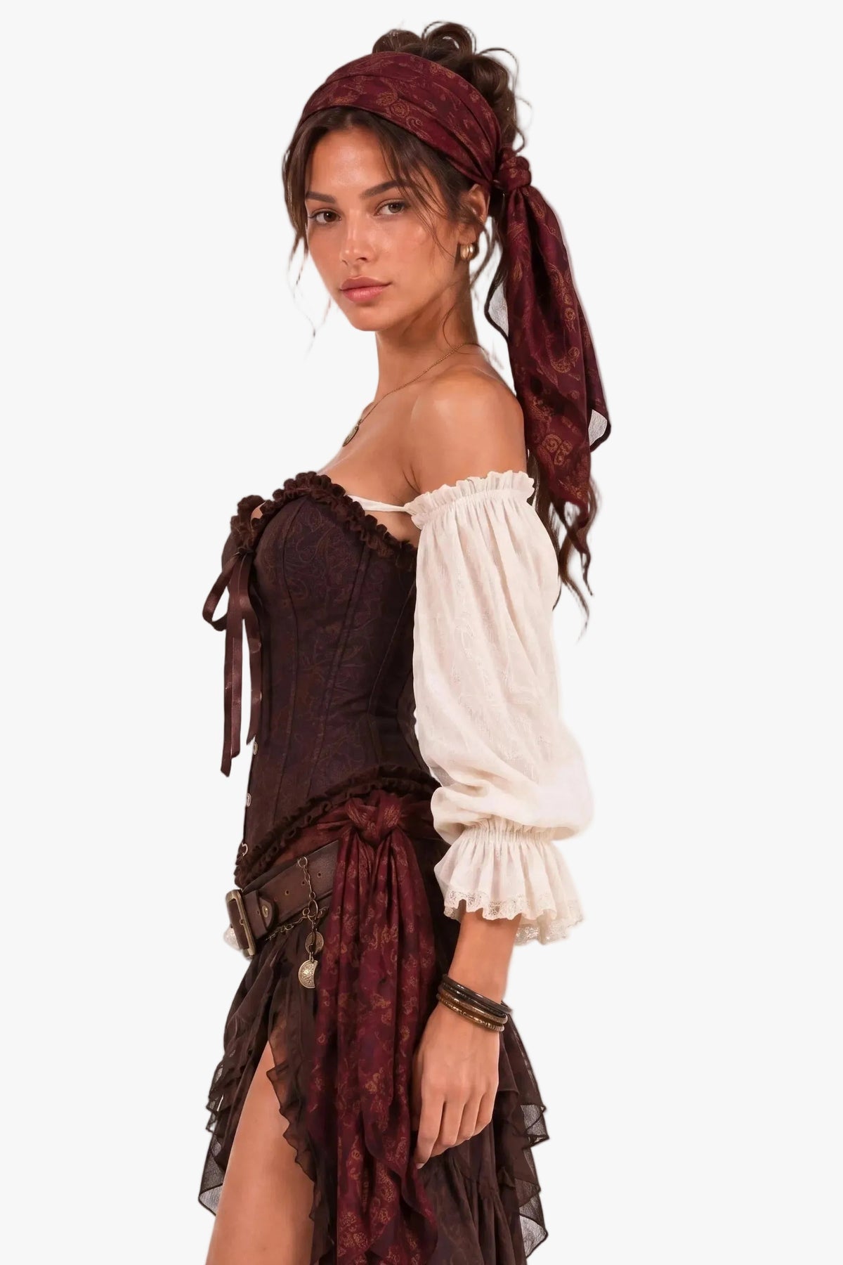 Saddle Rose Brown Corset