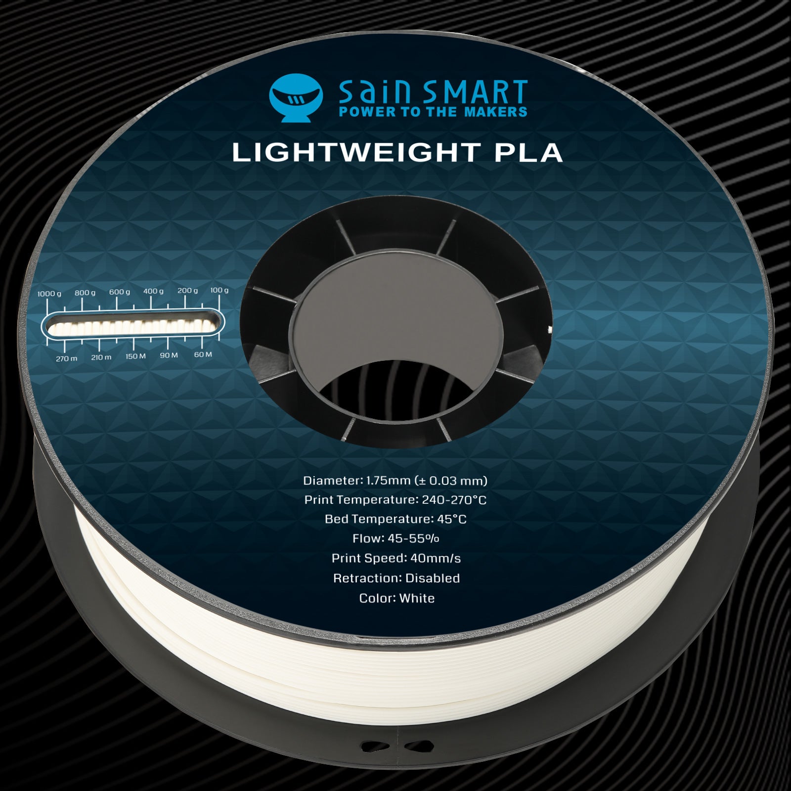 LW-PLA Filament, 1.75mm, Black & White, 1KG, Lightweight Low-Density Active Foaming PLA for 3D Print RC Planes Drone Parts