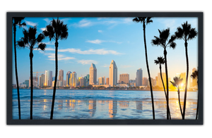Professionally Framed San Diego California Skyline High-Resolution Panoramic Photo 12x22 Wall Art