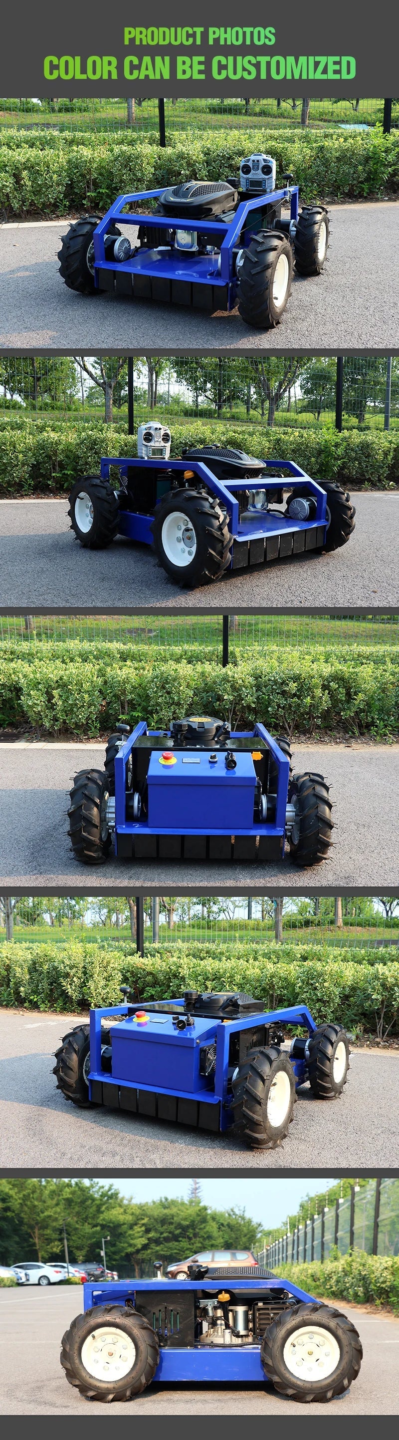 Four-Wheel Push Lawn Mower for Home Gardens