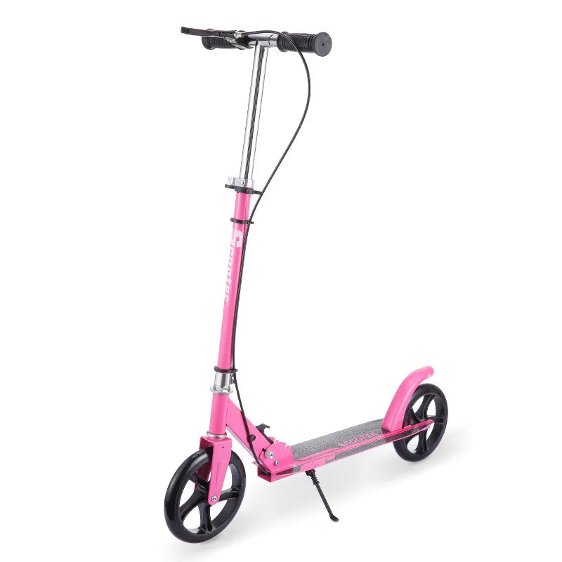 Foldable Adult Kick Scooter – Portable Scooter with Handbrake