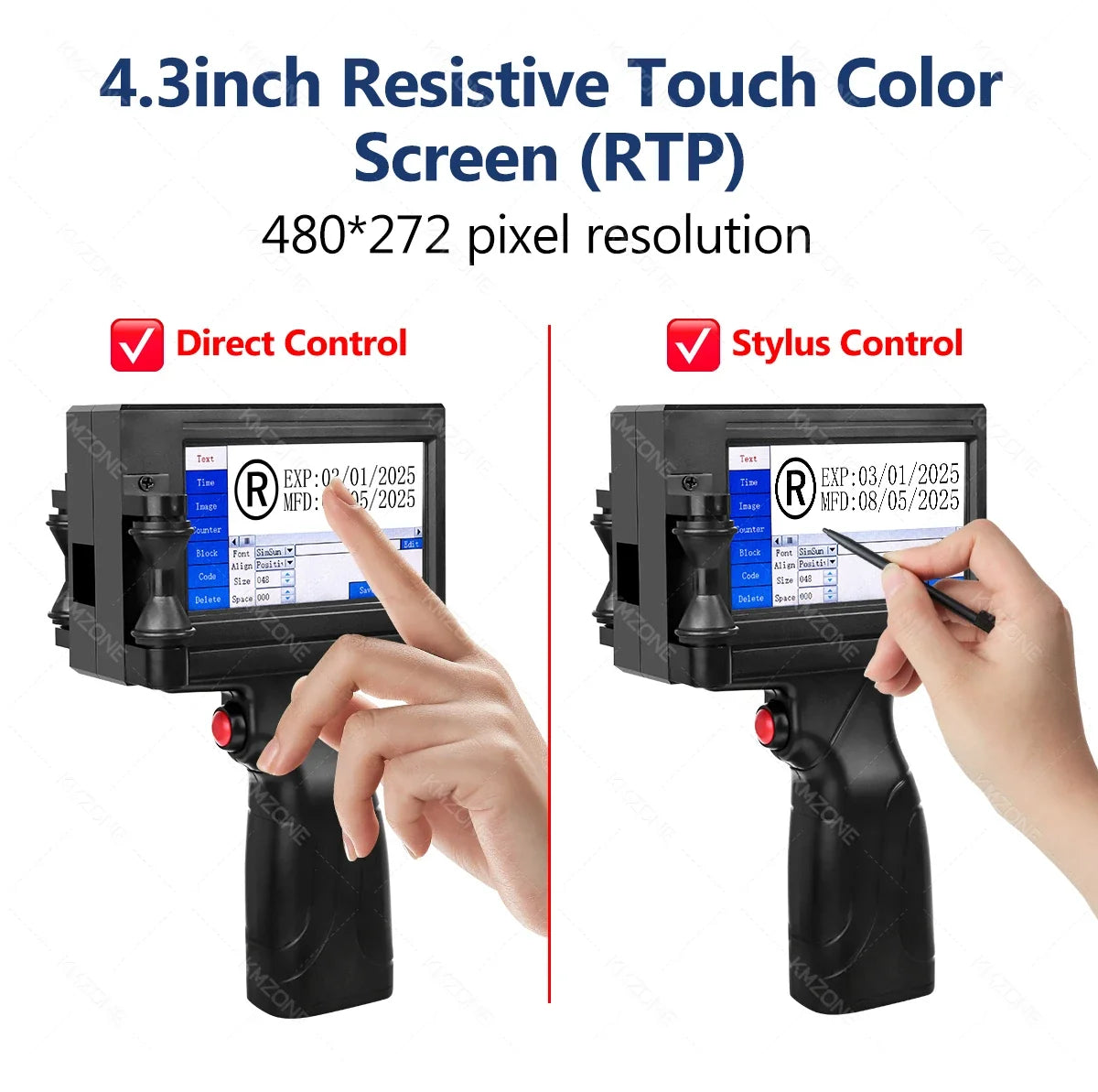 Portable Handheld Inkjet Printer, TIJ Coding Machine with Touch Screen