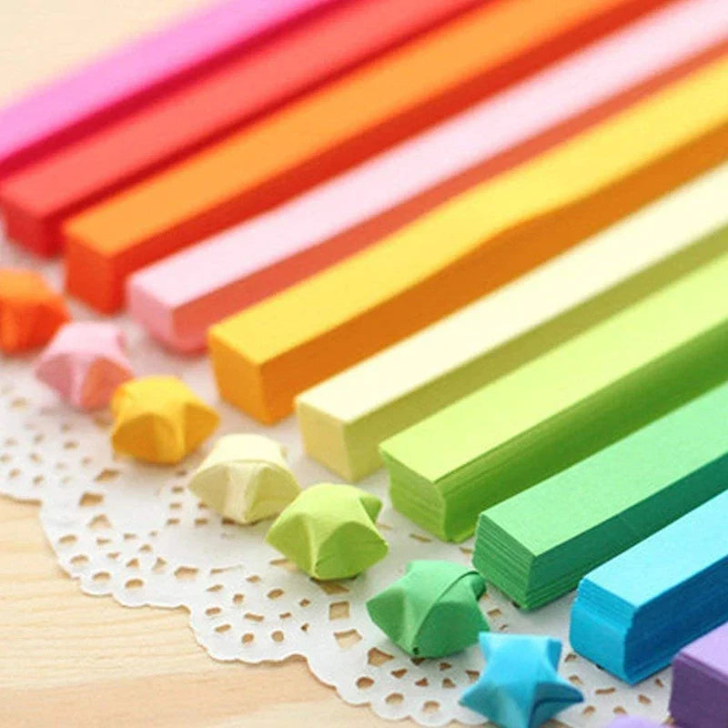 Lucky Star Origami Paper Strips Set – 540 Sheets, 27 Colors